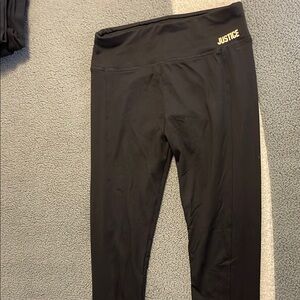 Justice Black Athletic Bottoms with Elastic Waistband